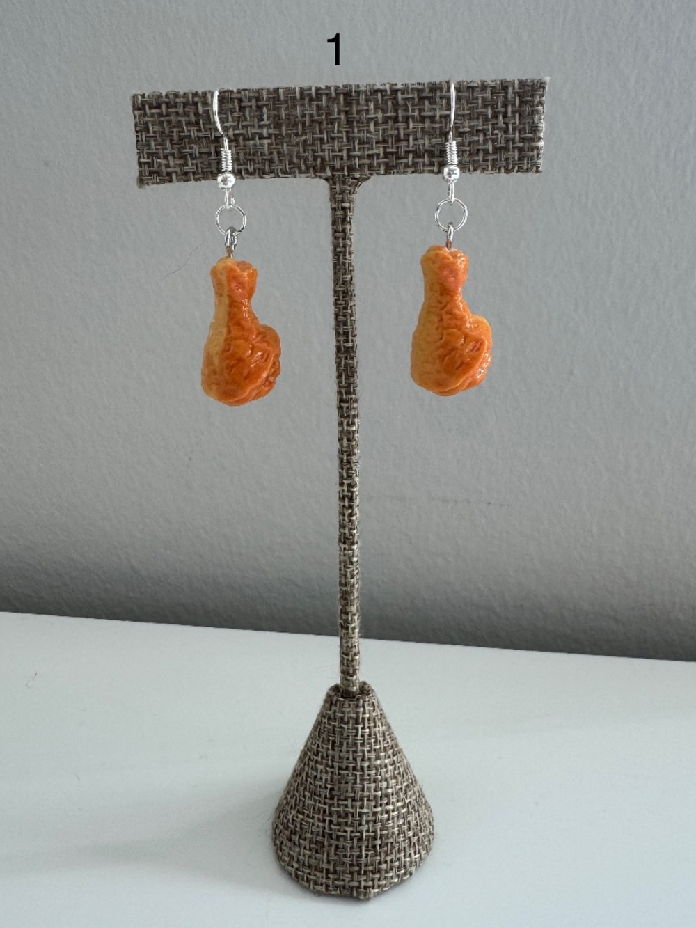 NWT Chicken Nugget Earrings | Funny Food Novelty Dangle Earrings - Picture 2 of 4